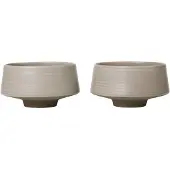Broste Copenhagen Miko Schüssel warm grey 2er Set