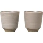 Broste Copenhagen Miko Becher warm grey 2er Set
