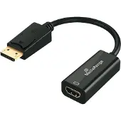 MediaRange HDMI Buchse/DP Stecker 18 Gbit/s 20cm schw