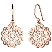 Elli Ohrringe Ornament Herz Sterne Floral 925 Sterling Silber Elli Rosegold