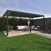 Sweeek - Bioklimatische Pergola mit Lamellendach Triomphe 3x6m - Anthrazit