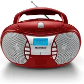 Kärcher RR 5025-R tragbares CD Radio (CD-Player, UKW Radio, Batterie/Netzbetrieb, AUX-In) rot
