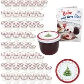 MamboCat 100er Set Sturzglas 230ml Einmachglas + TO-Deckel 82 Weihnachtstraum + Heft