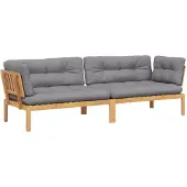 vidaXL Garten-Ecksofas aus Paletten 2 Stk mit Kissen Massivholz Akazie