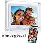 Pora&co Digitaler Fotorahmen 10-Zoll-Acryl
