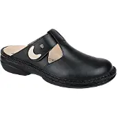 Finn Comfort Belem Damenpantolette, bequem, schwarz, Leder, NEU - Damenschuhe Pantolette / Zehentrenner, Schwarz, leder&nbsp