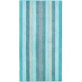 Cawö Duschhandtuch Unique Stripes Turquoise (70 x 140 cm)