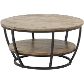 Bega Couchtisch Jambi - Ø87x44cm - Metall/Mangoholz