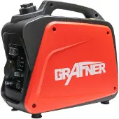 Grafner Stromerzeuger Inverter Genrator 1100 W (1 KW Dauerleistung), Benzinbetrieb 4 Takt, 230V, Invertertechnologie für empfindliche Geräte, leicht robust, digitaler Benzin Notstrom Aggregat
