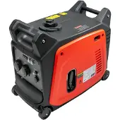 Grafner Stromerzeuger Inverter Genrator 3100 W (2,8 KW Dauerleistung), Benzinbetrieb 4 Takt, 2x 230V, Invertertechnologie für empfindliche Geräte, mit Rädern, digitaler Benzin Notstrom Aggregat 3000