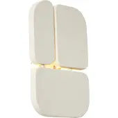 QAZQA - Design Wandleuchte Beige 3-flammig - Planes I Wohnzimmer I Schlafzimmer - Metall Rechteckig - LED geeignet G9