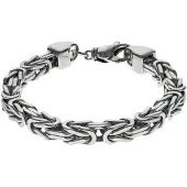 Zeeme Basic Armband Silber 925 poliert Königskette 8mm breit