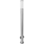 Grafner Edelstahl Wegleuchte mit 2 Außensteckdosen Gartenlampe 110 cm