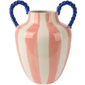 Décoris Vase Pink Stripes - L/B/H ca. 24.80x21.80x32.00