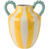 Décoris Vase Yellow Stripes - L/B/H ca. 21.20x17.80x26.00