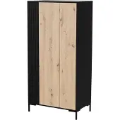 Cama MERCI Kleiderschrank 90 x 55 x 184 cm schwarz/Eiche artisan