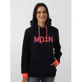 Zwillingsherz Hoodie "Rahel", Kontrastbündchen, Kängurutasche, Langarm, Kapuze, Kordelzug