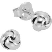 Firetti Ohrstecker 925/- Sterling Silber 1,6cm Glänzend Celesta Weiß