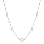 Ania Haie - NECKLACE - GEOMETRY DROP DISCS - silver
