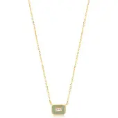 Ania Haie Sage Emaille Emblem Halskette mit Cubic Zirkonia