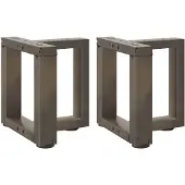 vidaXL Couchtischbeine T-Form 2 Stk. Naturstahl 30x25x(30-31) cm Stahl