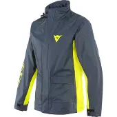 Dainese Storm 2 Motorrad Regenjacke, blau/gelb, 2XL