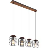 Globo Lighting Hängeleuchte Metall schwarz, 4x E27