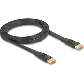 DeLOCK DisplayPort Flachbandkabel 8K 60Hz 2m, HDR, Ultra HD, Schwarz