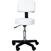 HOMCOM Rollhocker mit Lehne HOMCOM Weiß