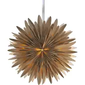 Star Trading Großer Papierstern ,Winter' in Beige, gold gepunktet, 3-lagig, dekorative Falz, Ø 60cm