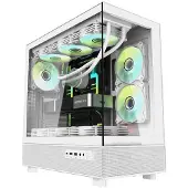 Darkflash DPX90 WHITE, Tower, PC, Weiß, ATX, ITX, SPCC, Gehärtetes Glas, 18,5 cm