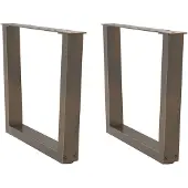 vidaXL Couchtischbeine V-Form 2 Stück Naturstahl 50x(42-43,3) cm Stahl