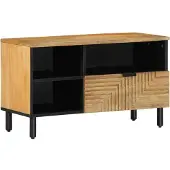 vidaXL TV-Schrank Braun 80x33x46 cm Massivholz Mango