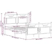 vidaXL Bettgestell ohne Matratze Braun Eiche 120x200 cm Holzwerkstoff