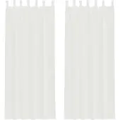 vidaXL Voile Vorhänge mit Schlaufen 2 Stk. Weiß 140x260 cm