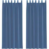 vidaXL Voile Vorhänge mit Schlaufen 2 Stk. Königsblau 140x260 cm