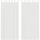 vidaXL Voile Vorhänge mit Schlaufen 2 Stk. Weiß 140x225 cm
