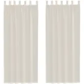 vidaXL Voile Vorhänge mit Lasche 2 Stk. Creme