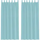 vidaXL Voile Vorhänge mit Schlaufen 2 Stk. Türkis 140x225 cm