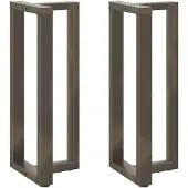 vidaXL Bartischbeine T-Form 2 Stk. Naturstahl 50x35x(100-101) cm Stahl