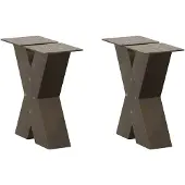 vidaXL Couchtischbeine X-Form 2 Stk. Naturstahl 30x(30-31) cm Stahl