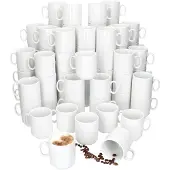 MamboCat 72er Set EVENT stapelbare Kaffeebecher weiß Porzellan 250 ml
