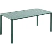 Oviala Rechteckiger Terrassentisch aus dunkelgrünem Aluminium - Almada