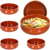 MamboCat 6er Set Cazuela Ton-Schale Berlin bauchig Ø 24cm Mittelalter Wikinger