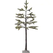 Star Trading Outdoor Dekobaum Tanne LED beschneit H 120cm warmweiß