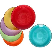 MamboCat 6er Set Speiseteller Uni Bunt