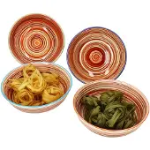 MamboCat 4er Set LINEA Spaghetti-Teller für 4 Personen aus Steingut - 24325754