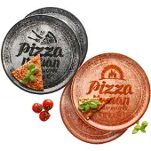 MamboCat 4er Set Pizzateller ROT & SCHWARZ 31cm - 2x ZREC02 & 2x ZREC04