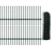 vidaXL Sechseckzaun mit Pfosten 100 x 0,5 m PVC-beschichteter Stahl