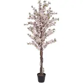 Europalms Kirschbaum mit 3 Stämmen, Kunstpflanze, rose, 150 cm